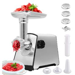 Great Choice Products Electric Meat Grinder, Heavy Duty Meat Grinders 2800W, Stainless Steel Food Grinder Sausage Maker With Blade, 3 Plates, Sa