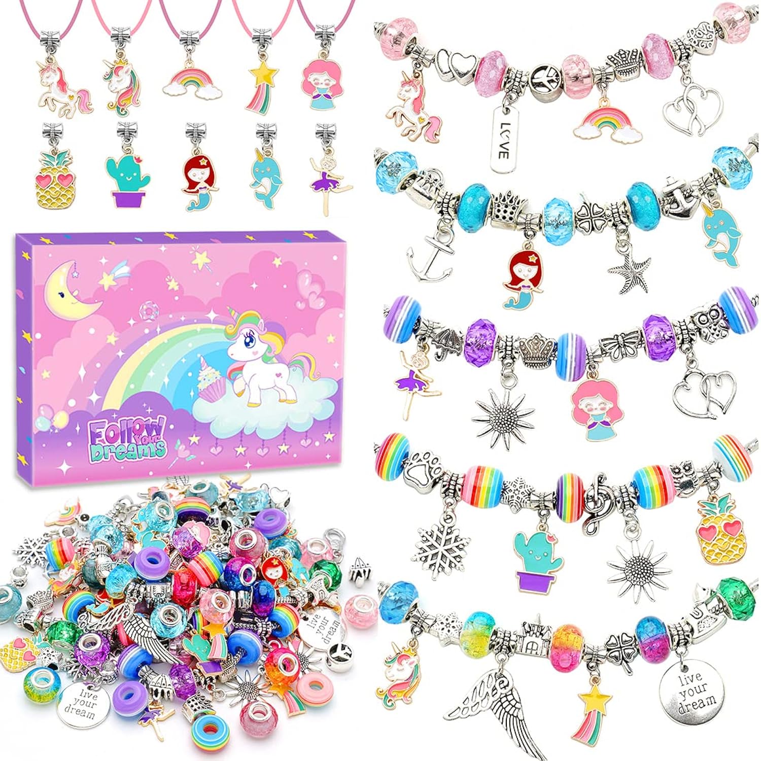 Great Choice Products Gifts For 5 6 7 8 9 10 Year Old Girls Toys Age 6-8,  Arts And Crafts For Kids Girls Ages 6-8 8-12 Charm Bracelet Jewelry Ma