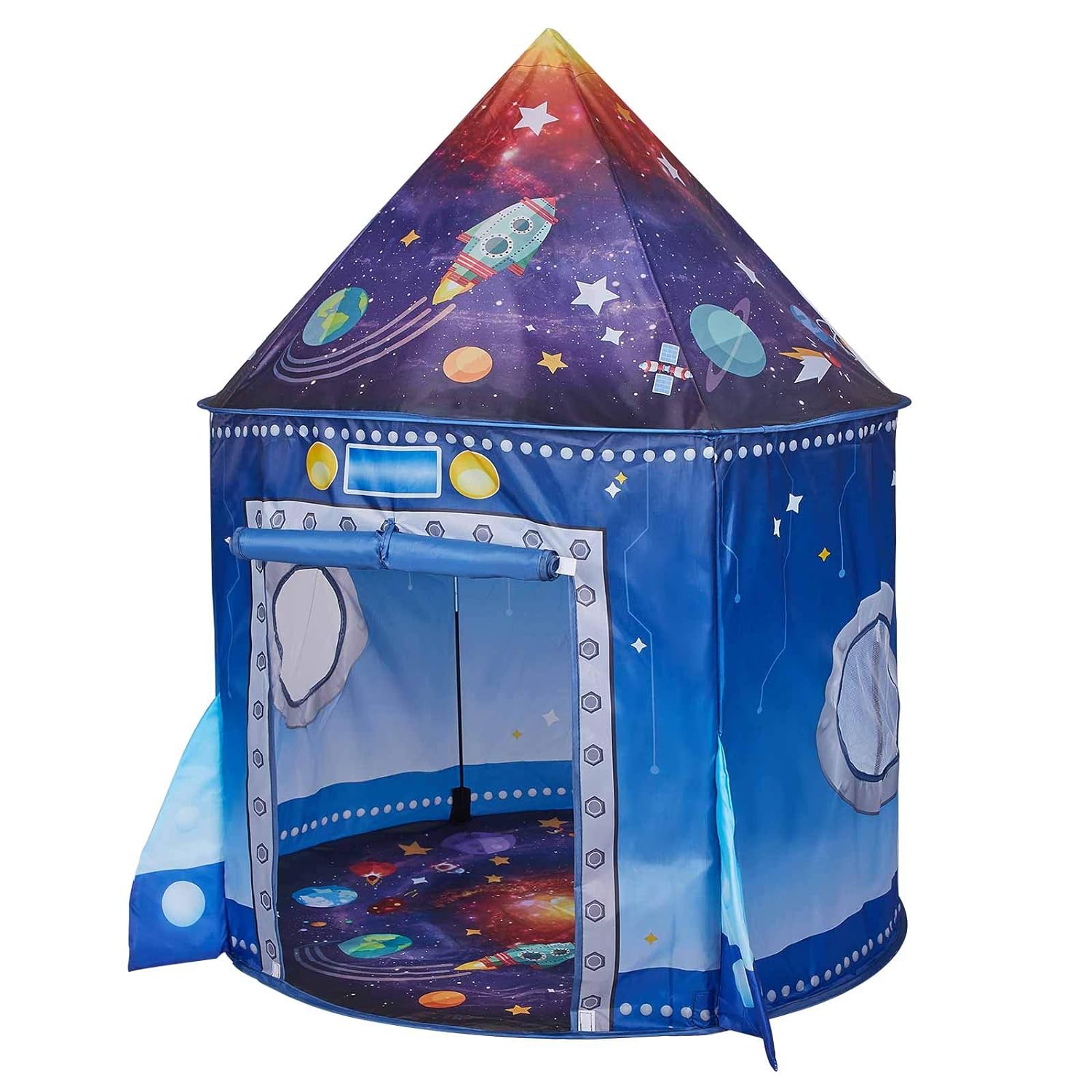 Great Choice Products Rocket Ship Kids Tent, Pop Up Play Toy Tent For Kids, Toddler Tent Large Space Indoor Playhouse. Unique Play Tent For Todd