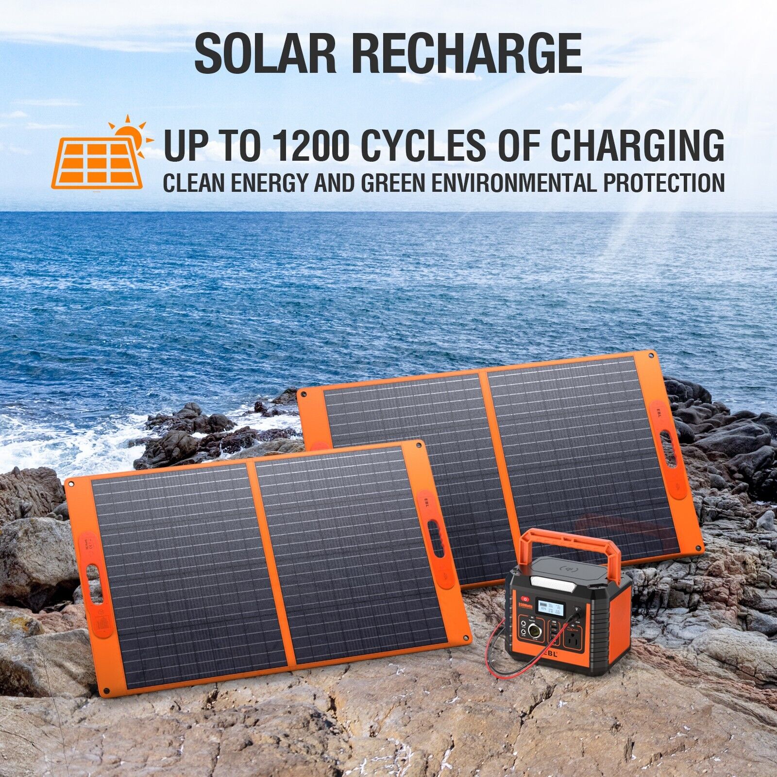 Great Choice Product Portable Power Station 110V/330W Pure Sine Wave Solar Backup Batteries Ac Outlet