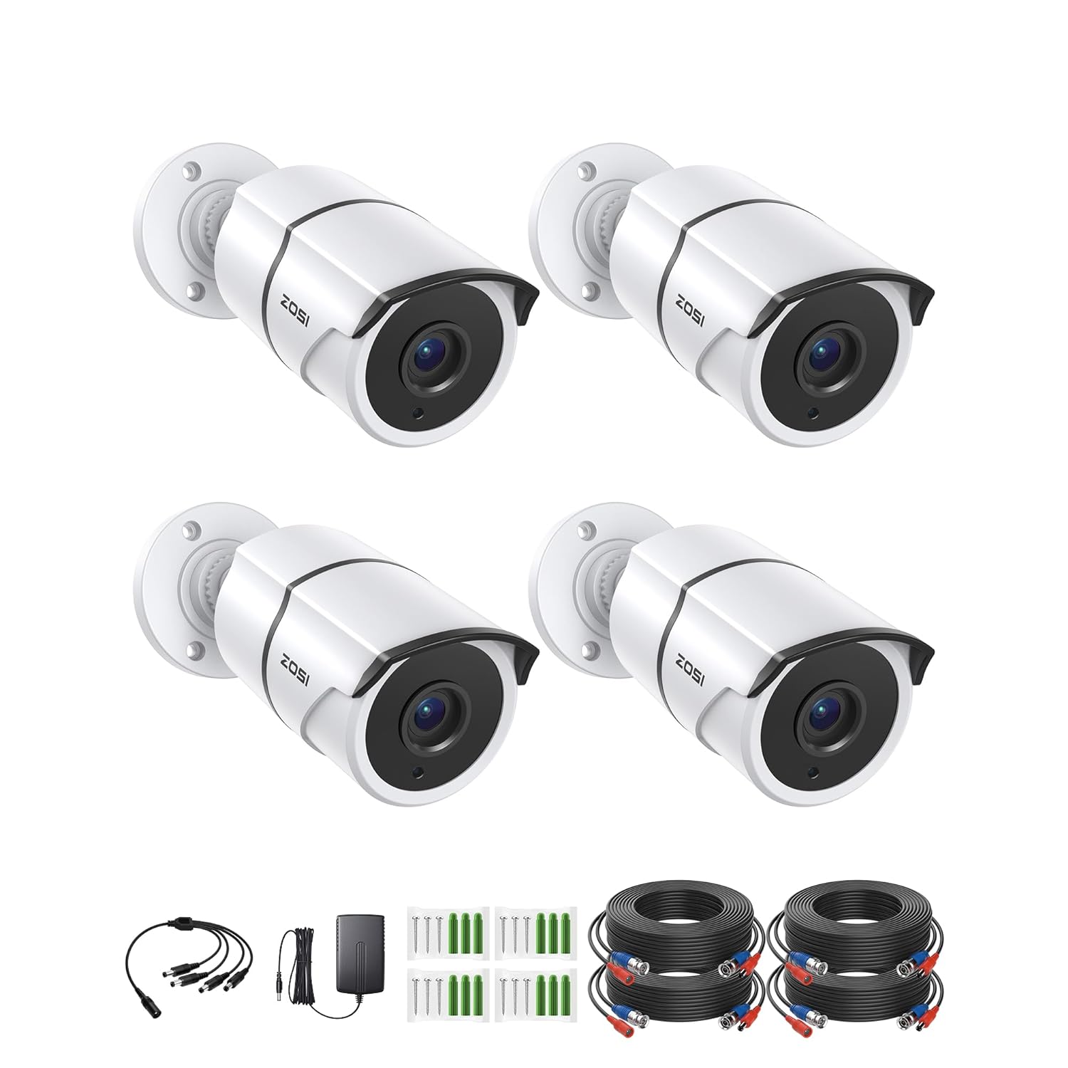 Great Choice Products 4Pack 1920Tvl 1080P Hd Tvi Security Cameras 120Ft Night Vision Cctv Cameras Home Security Day/Night Waterproof Camera Fo…