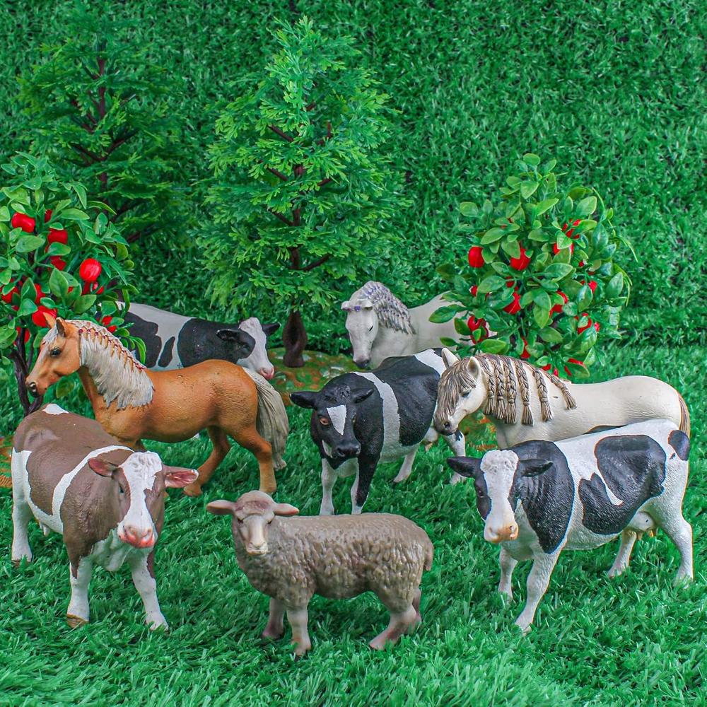farbmäuse spielzeug Great Choice Products Farm Toys Playset 8Pcs Animals Cows Toys For