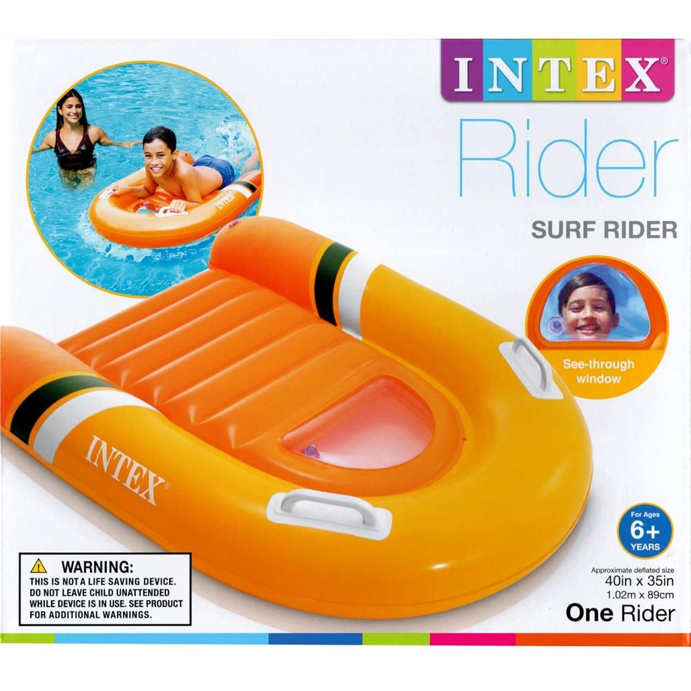 Intex Surf Rider Inflatable Pool Float Boogie Board Bodyboard for Kids ...