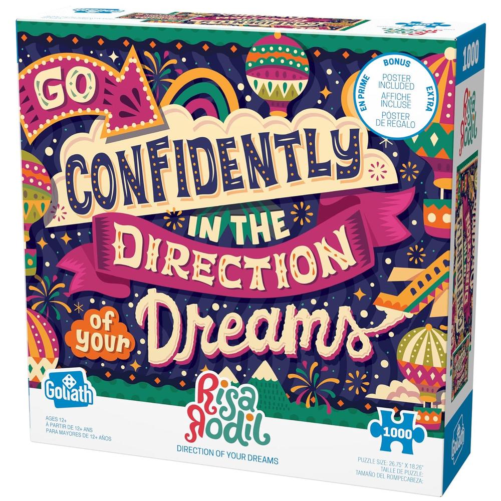 Goliath Games Goliath Risa Rodil: Direction of Your Dreams 1000-Piece Puzzle with Poster - Completed Size 26.75 x 18.26 Inches - Ages …