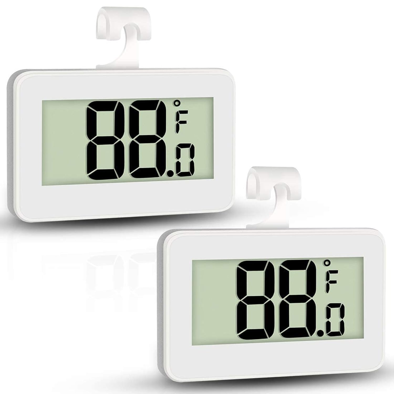Great Choice Products Mini Fridge Hanging Thermometer For Refrigerator Wireless With Magnet 2 Pack Digital Temperature Read