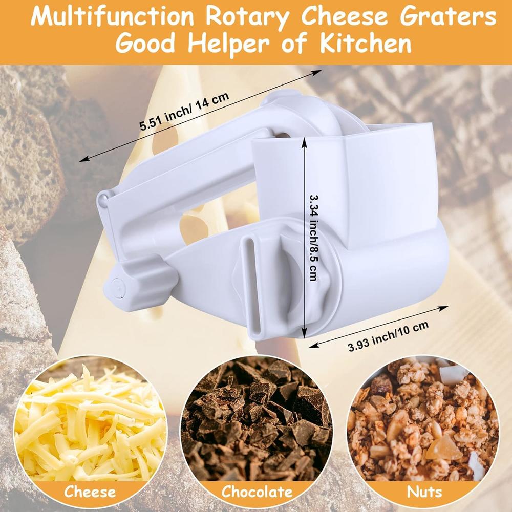 Great Choice Products Rotary Cheese Grater Manual Handheld Cheese Grater With Stainless Steel Drum For Grating Hard Cheese Chocolate Nuts Kitc…