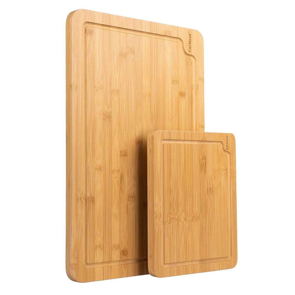 Great Choice Products Extra Large Bamboo Cutting Board Set- Luxury Kitchen And Bbq Chopping Board With Juice Grooves For Meat Carving, Fruits,…