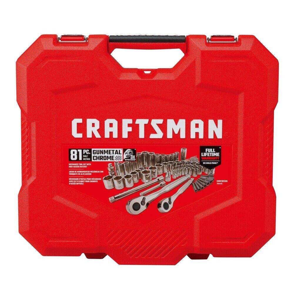 Craftsman CMMT82335Z1 (81-Pc) Gunmetal Chrome Mechanics Tool Set New