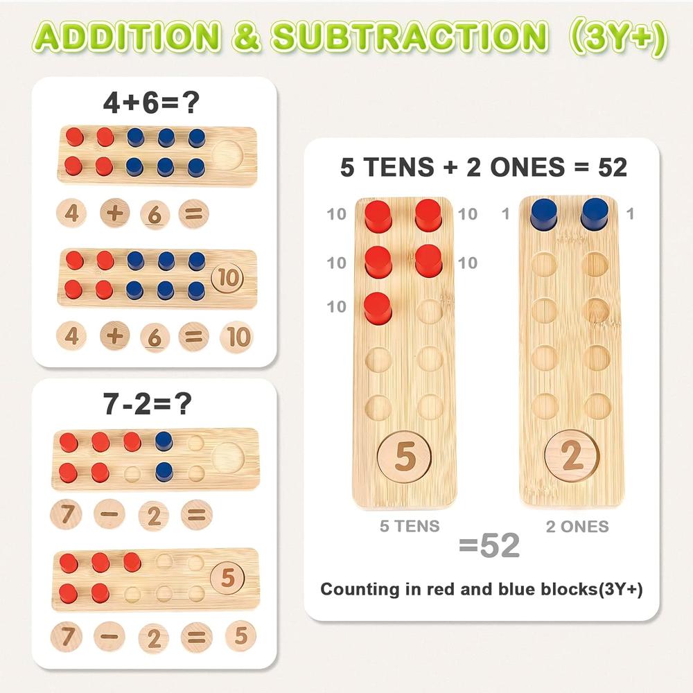 Great Choice Products Montessori Math - Counting Pegs - Addition And ...