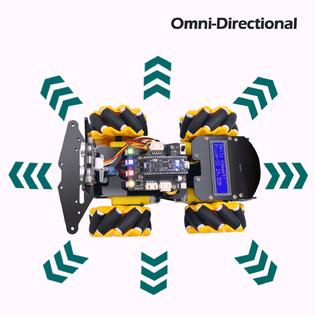 Great Choice Products 4Wd Robot Kit Omni-Directional Mecanum Wheels Car For  Esp32-S3 Banana Pi