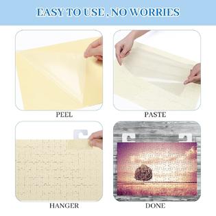 Great Choice Products Jigsaw Puzzle Saver Peel Stick Glue Mat Sticks Sheets  Clear, 15 Sheets For