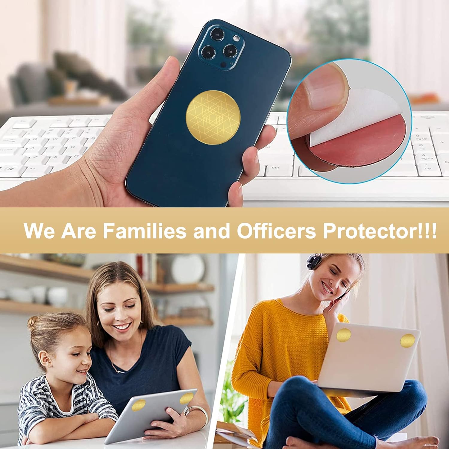 Great Choice Products 8Pcs Protection Cell Phone Sticker, 5G New Phone Protector, 360 Round Block Electromagnetic Waves For Mobile, Computer, Ra…