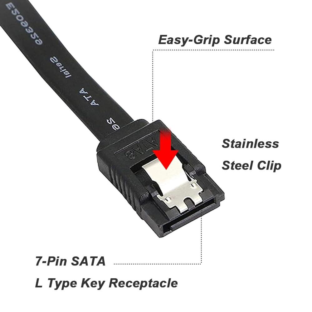 Great Choice Products Sata 6G Data Cable, Sata 15Pin Female To Lp4 Ide 4-Pin With Serial Ata Iii 7 Pin Female Plug, Sata Power 2 In 1 Splitter E…