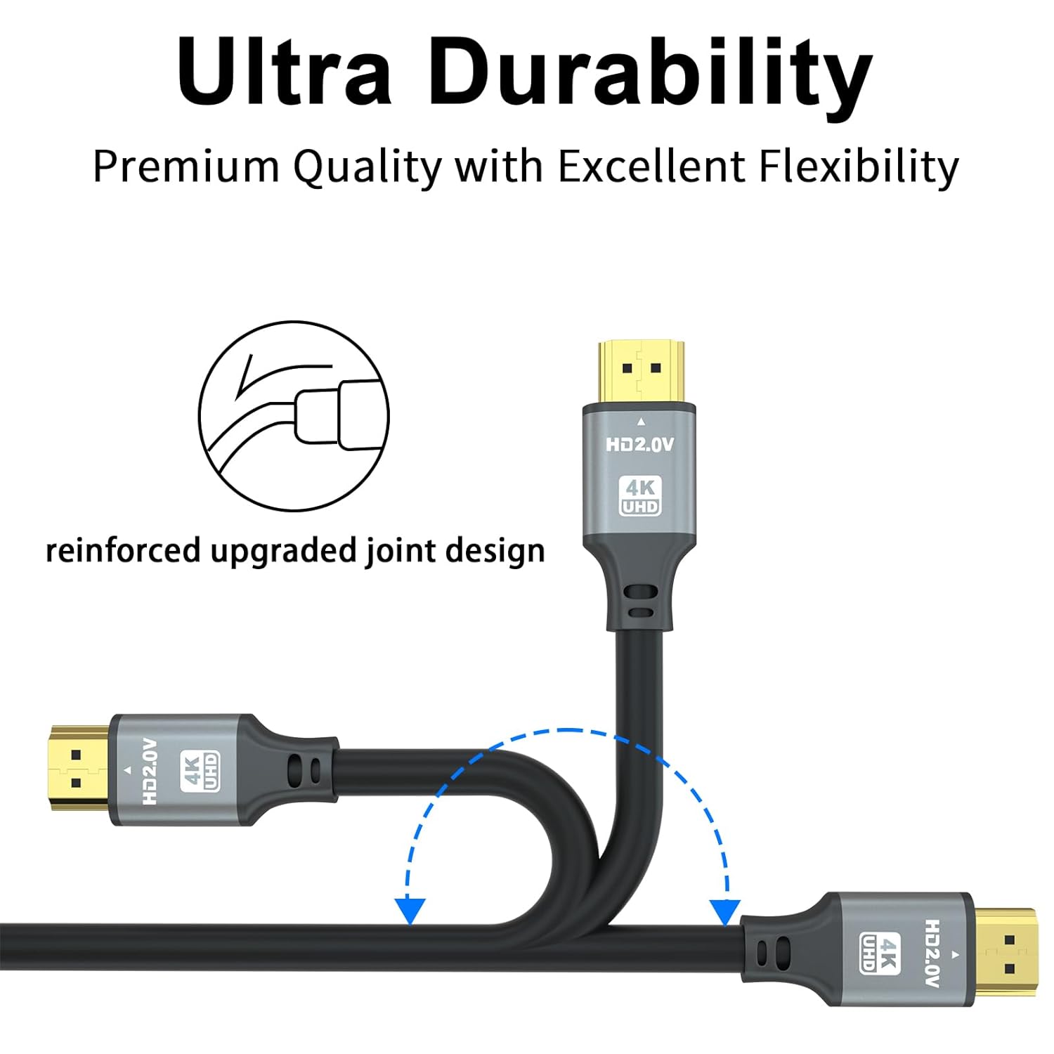 Great Choice Products Hdmi Cable 50Ft, 4K@60Hz, 18Gbps High Speed Hdmi 2.0 Cord, Ultra Hd,Ethernet Audio Return,Video 4K,1080P,3D,Arc, Hdr Compa…