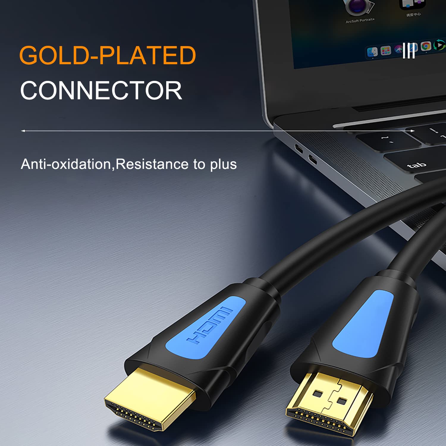 Great Choice Products Hdmi Cable 15 Ft,2.0 Hdmi 15 Feet Gold-Plated Supports 4K@60Hz,18Gbps,Hdr,Arc,Ultra Hd,3D,1080P.