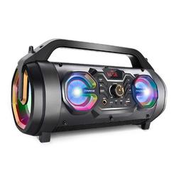 Great Choice Products Bluetooth Speaker, 30W Portable Bluetooth Boombox With Subwoofer, Fm Radio, Rgb Colorful Lights, Eq, Stereo Sound, Booming…