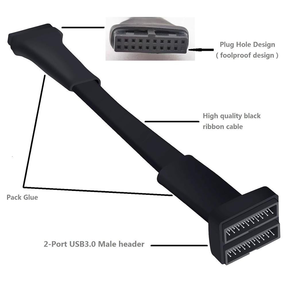 Great Choice Products Usb 3.0 Header Splitter Extension Cable,Computer ...