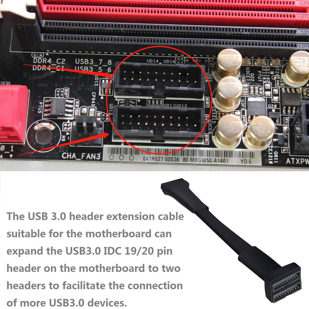 Great Choice Products Usb 3.0 Header Splitter Extension Cable,Computer ...