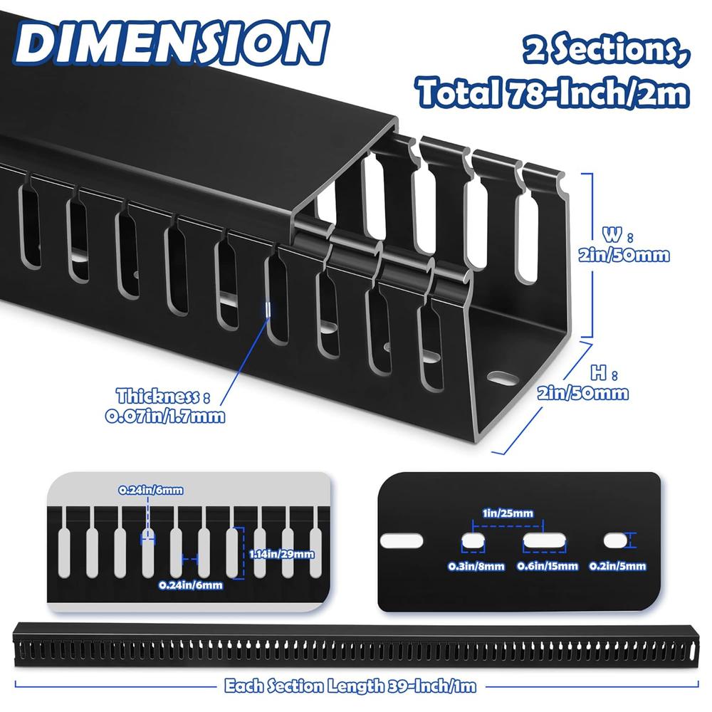 Great Choice Products Cable Raceway 78In(2Xl39In), Server Rack Cable ...
