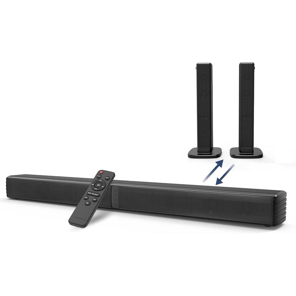 Great Choice Products Sound Bar, Bass Speakers For Smart Tv With Dual Subwoofer 3D Surround Sound System, 32 Inch 2.2Ch Home Theater Audio Sound…
