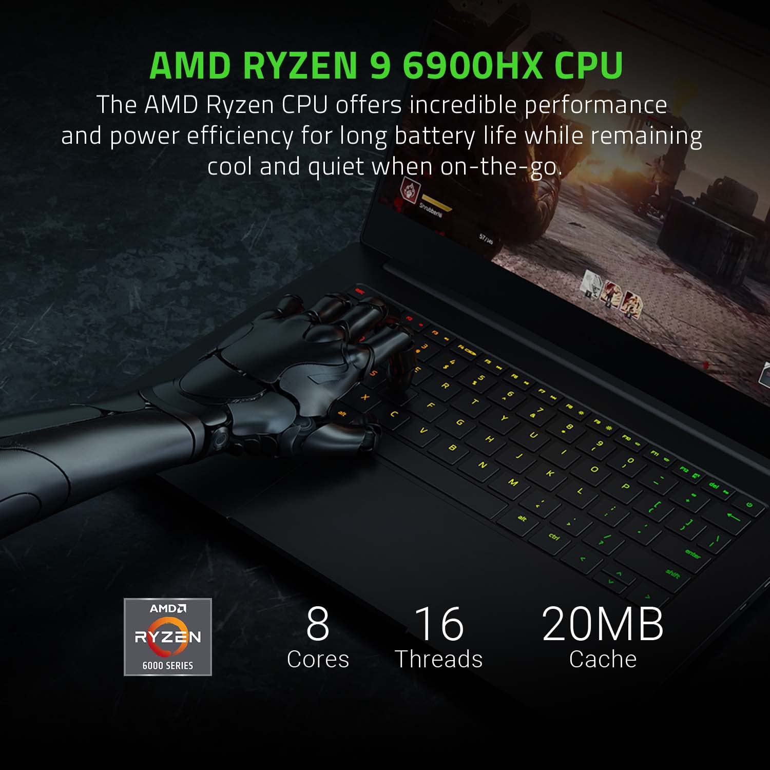Razer Blade 14 Gaming Laptop: AMD Ryzen 9 6900HX CPU - NVIDIA GeForce RTX 3080 Ti - 14" QHD 165Hz - 16GB DDR5 RAM - 1TB PC…