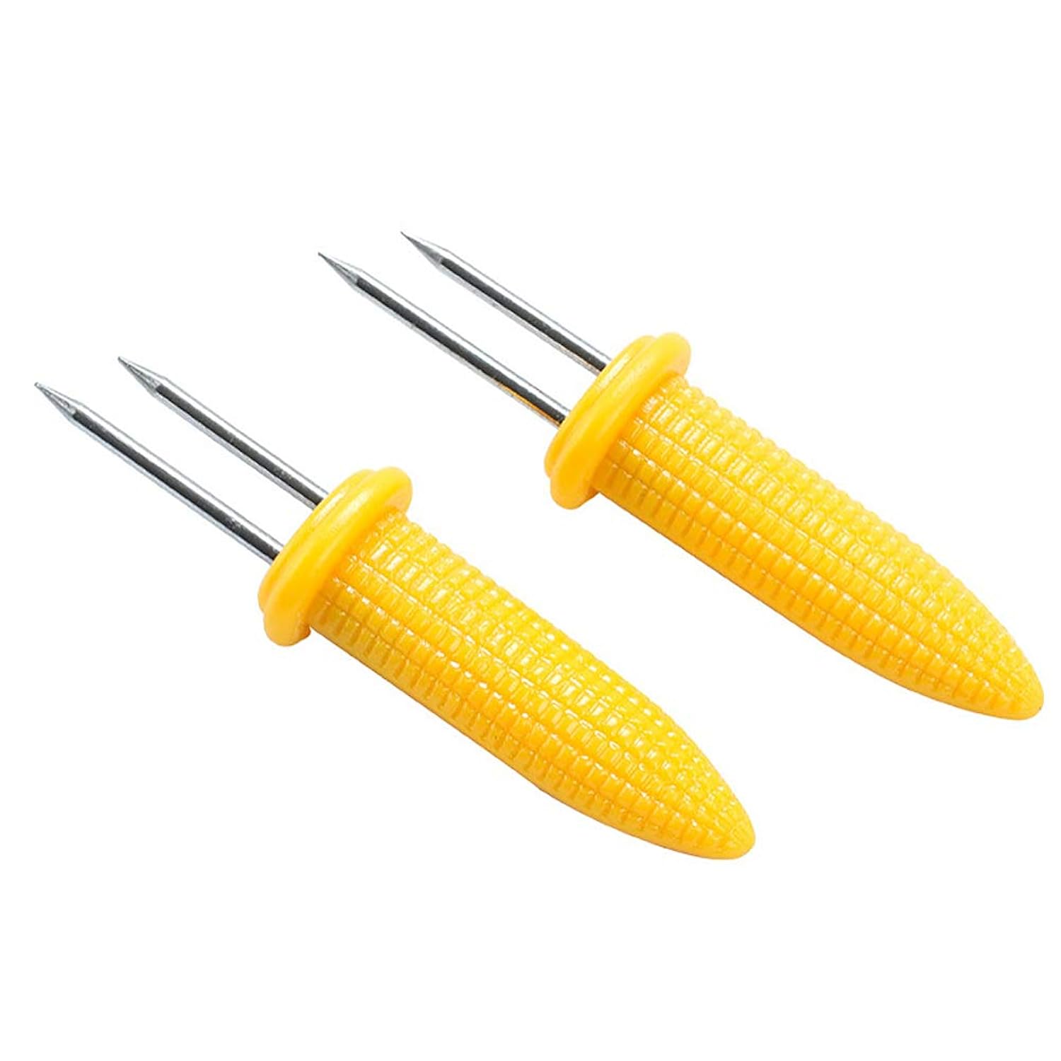 Great Choice Products 20 Pack Stainless Steel Corn Holders Corn On The Cob Skewers For Bbq Twin Prong Sweet Corn Holder Home Cooking Fork