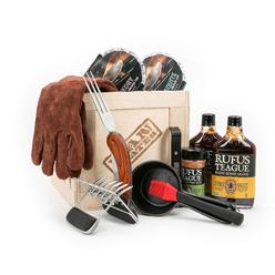Great Choice Products Pit Master Barbecue Crate – The Ultimate Bbq Gift For Men – Includes Meat Claws, Barbecue Rub, Sauces, Leather Gloves & Mo…