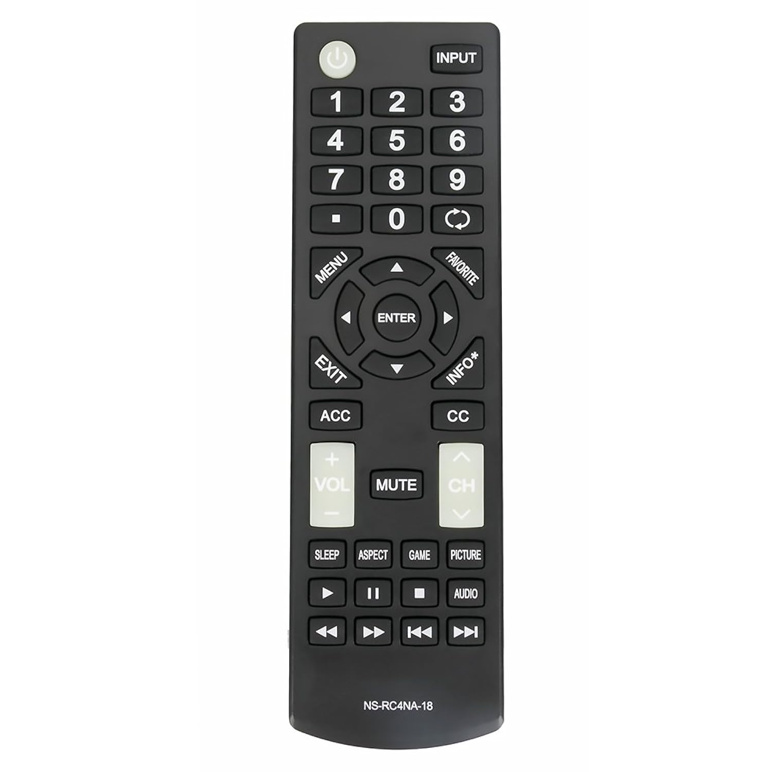 Great Choice Products Ns-Rc4Na-18 Replaced Remote Fit For Insignia Tv Ns-32D311Na17 Ns-32D311Mx17 Ns-40D420Na18 Ns-49D420Na18 Ns-55D420Na18 Ns-4…