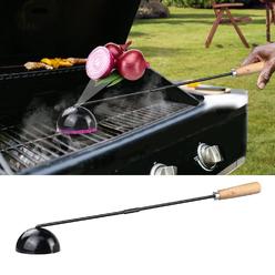 Great Choice Products Onion Holder Grill Brush, Grill Cleaner Brush, Bbq Grill Accessories Use For Charcoal Grills, Gas Grills. 28" In Black Met?