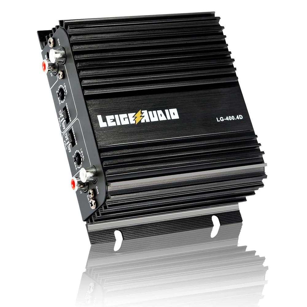 Great Choice Products Lg-400X4 Full Range 2 Ohms 4 Channels 400 Watts Rms Class D Car Audio Amplifier Multichannel Amp