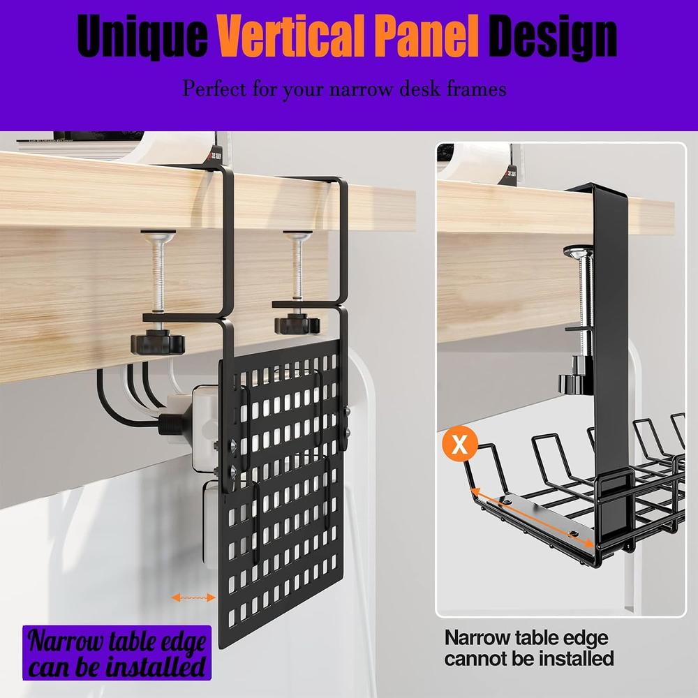 Panel Cable Management Great Choice Products Under Desk Cable Management No Drill Under Table ...
