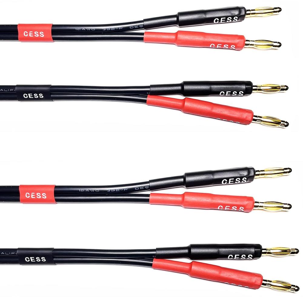Great Choice Products Cess-037-6F Banana Plug Male To Male Speaker ...