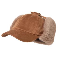 Great Choice Products Mens L Winter Fitted Ear Flaps Wool Warm Faux Fur Military Army Hunter Trucker Hat Women Baseball Cap Brown Large