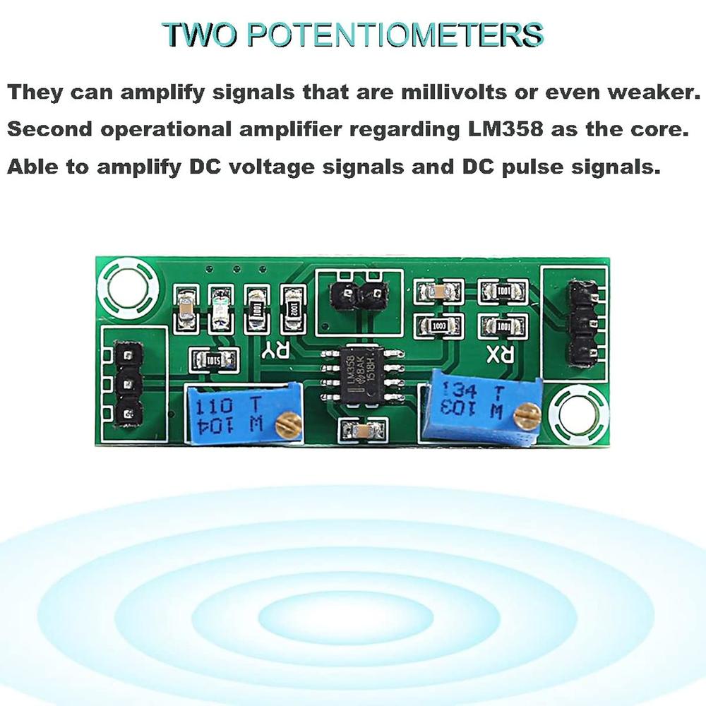 Great Choice Products 5 Pcs Lm358 Weak Signal Amplifier Module Two ...