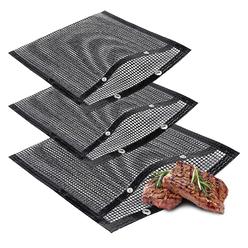 Great Choice Products 3 Pack Bbq Mesh Grill Bags, Reusable Non-Stick Grill Bag For Charcoal Gas Electric Grills And Smokers, Heat Resistant Barb…