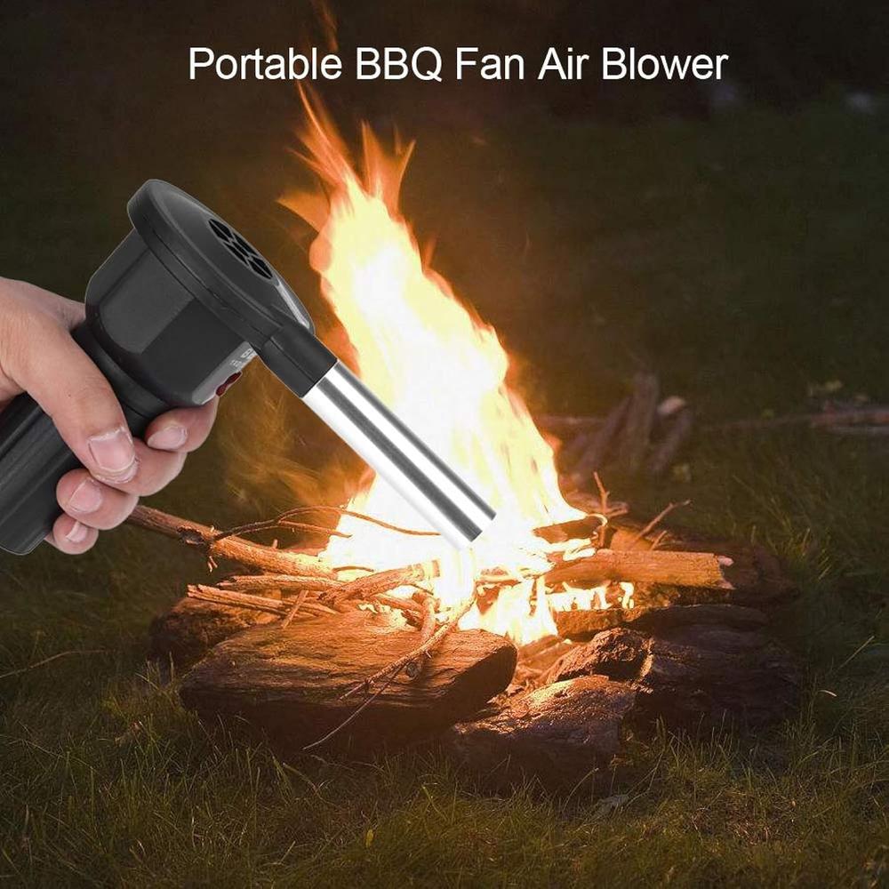 Great Choice Products Portable Bbq Fan Battery Powered Handheld Barbecue Blower Lightweight Air Blower High Efficiency Grill Fan For Outdoor Cam…