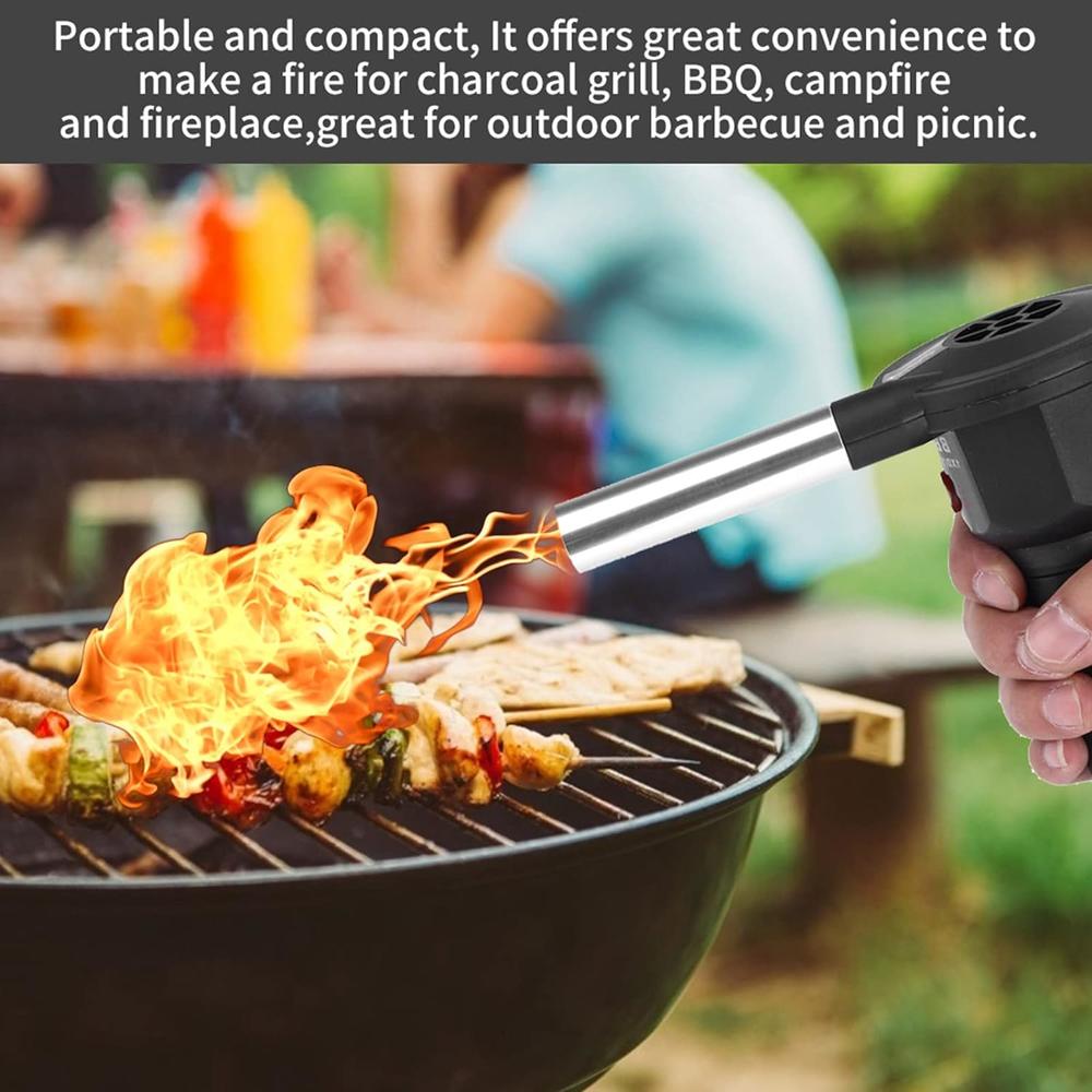 Great Choice Products Bbq Fan Air Blower, Portable Battery Powered Bbq Fan Air Blower For Outdoor Camping Picnic Charcoal Grill Barbecue
