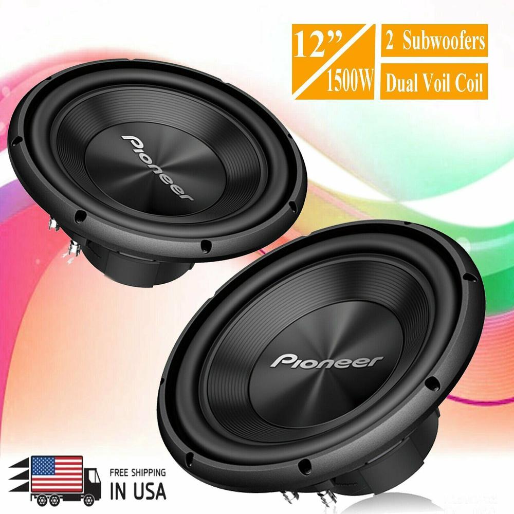 Pioneer 2x Pioneer TS-A300D4 1500 Watts 12" Dual Voil Coil 4-Ohm Car Subwoofer A-Series