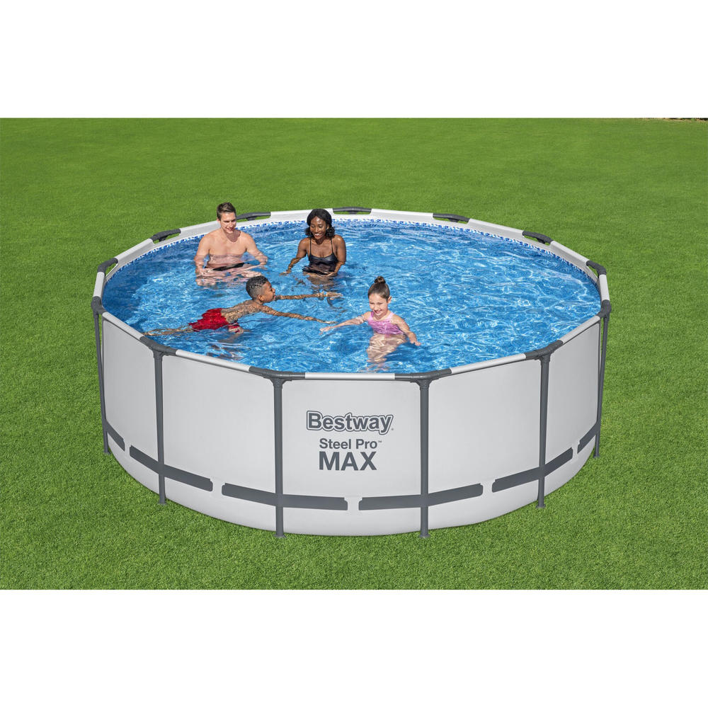Bestway Steel Pro MAX 13'x48" Round Above Ground Swimming Pool with Pump & Cover