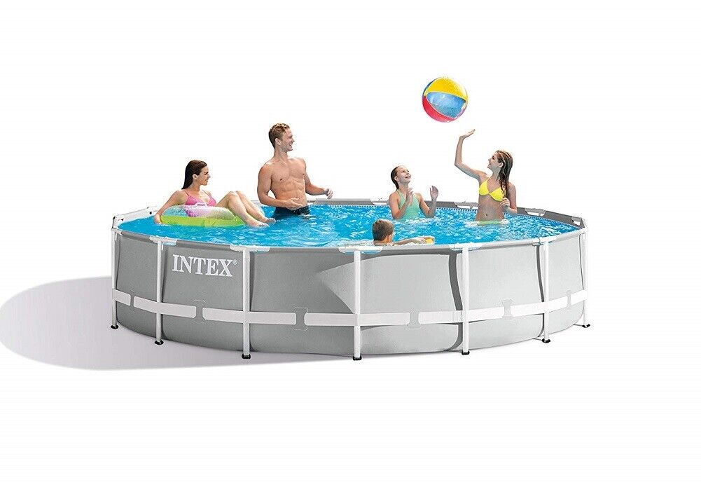 Intex 15ft X 42in Prism Frame Pool Set with Filter Pump Ladder Ground Cloth and