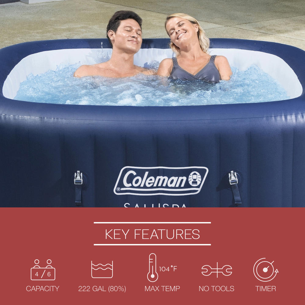 Bestway Coleman Hawaii AirJet Inflatable Hot Tub with EnergySense Cover ...