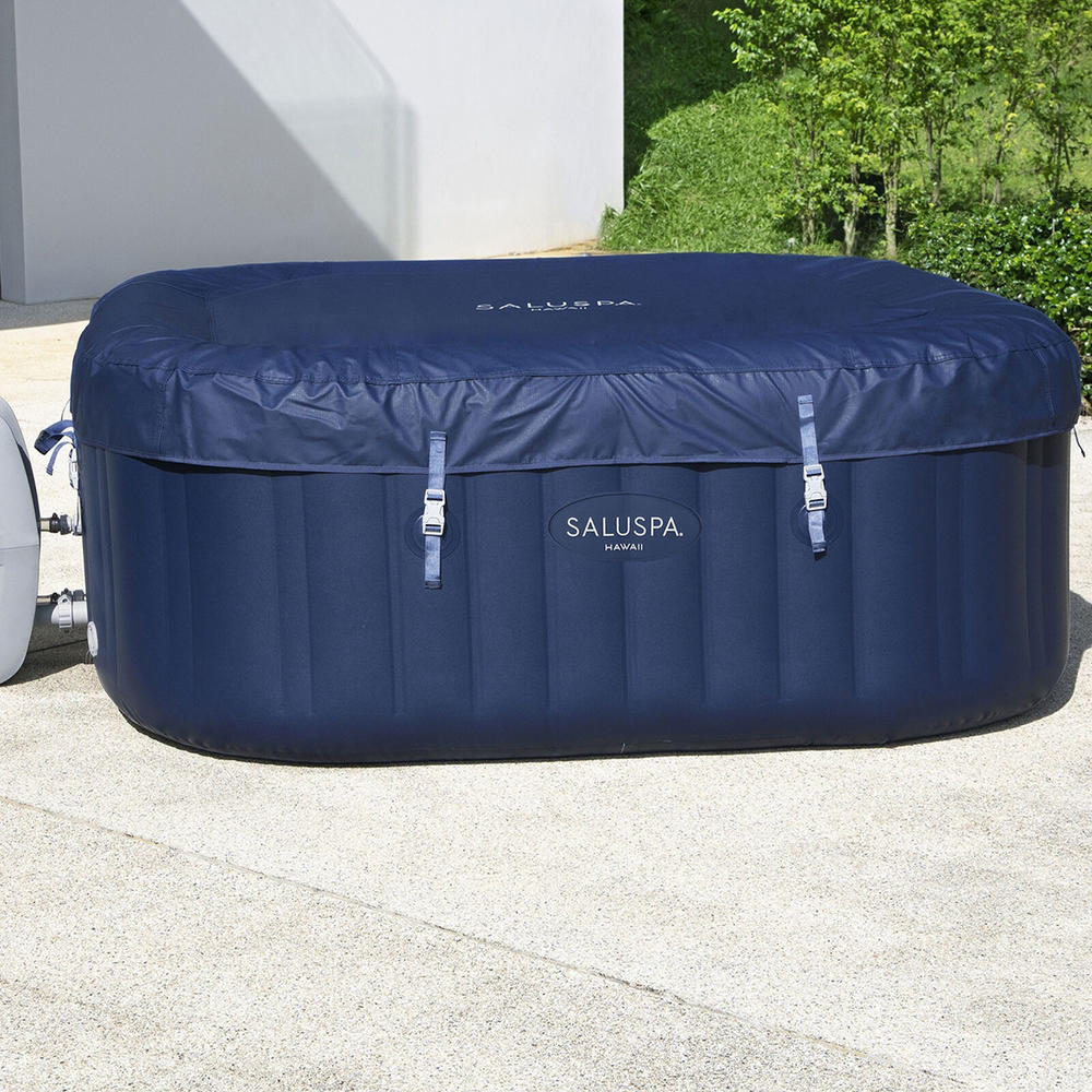 Bestway SaluSpa Hawaii AirJet Inflatable Hot Tub with EnergySense Cover Blue