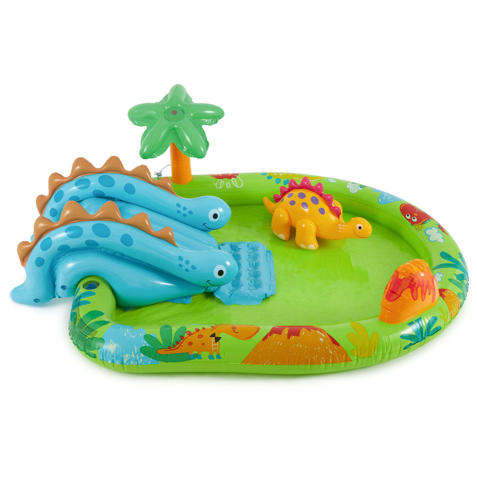 Intex Little Dino Inflatable Pool Play Center w/Multi-Color Fun Ballz 100 Pack