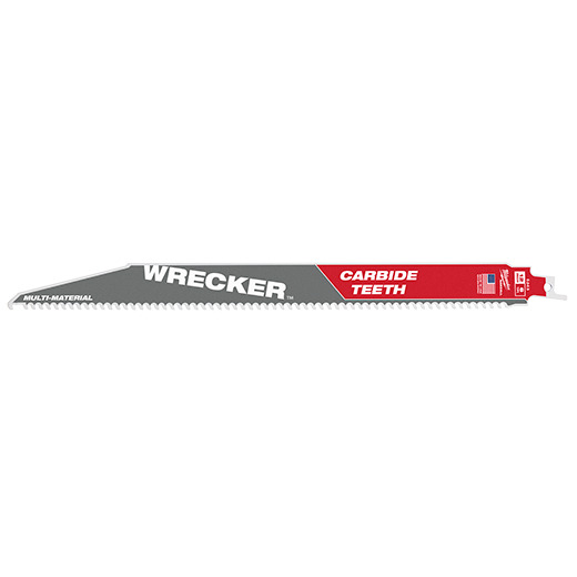 Milwaukee 48-00-5243 12 in. THE WRECKER with Carbide Teeth SAWZALL Blade 1 New