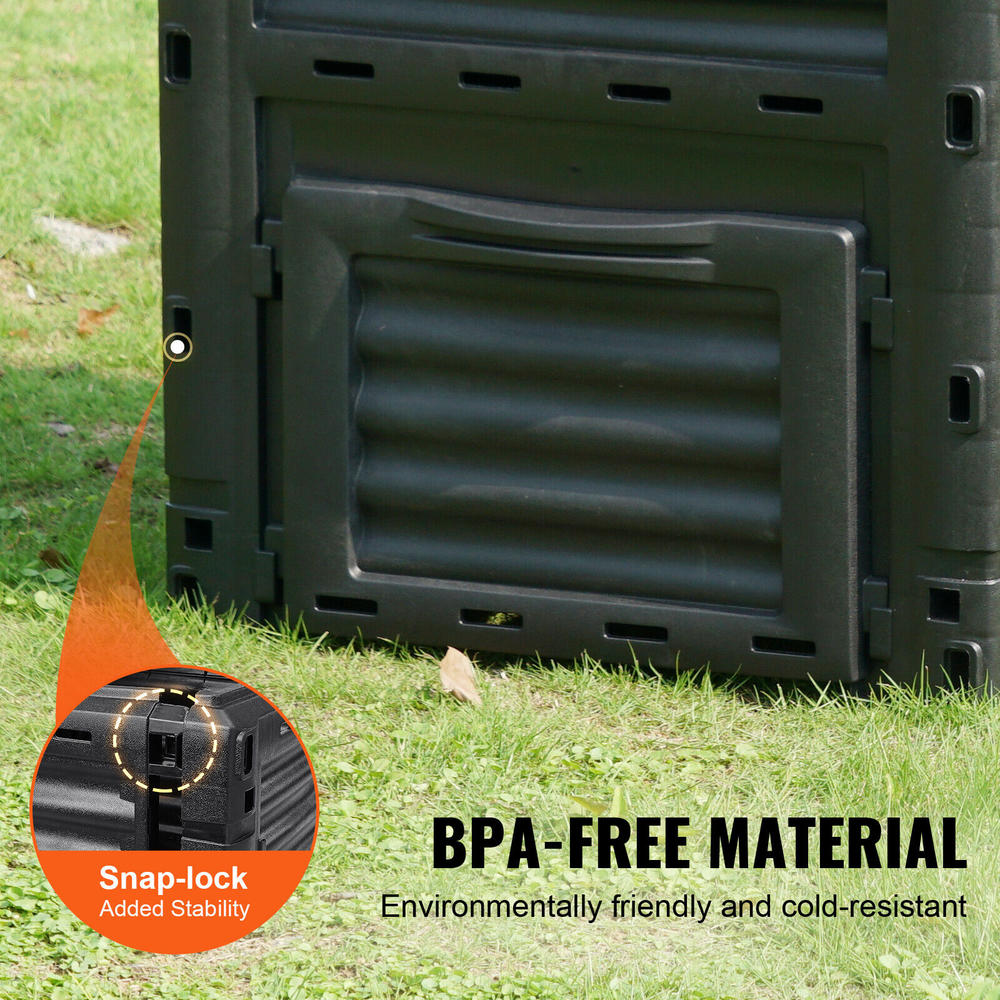 VEVOR Garden Compost Bin 80 Gal/300 L Outdoor Compost Bin BPA Free Material