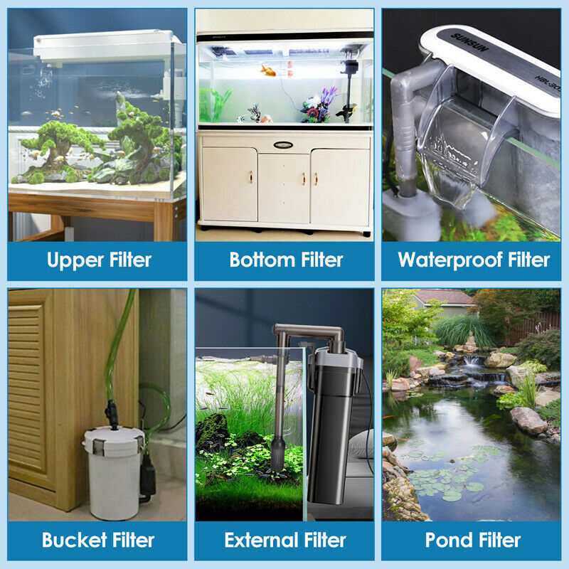 Great Choice Products 8D Aquarium Filter Media 8-Layer Filter Pads Bio Sponge Foam For Fish Tank Pond