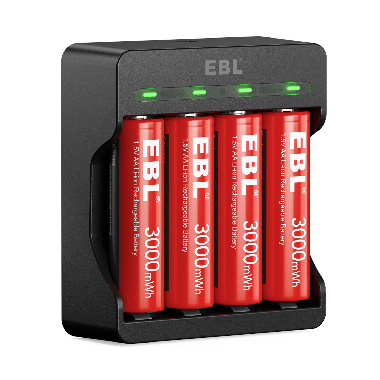 Great Choice Products Aa Rechargeable Lithium Li-Ion Batteries 1.5V Upgraded + Battery Charger