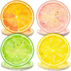 Great Choice Products 48 Summer Citrus Paper Dinner Plates Tutti Frutti Birthday Party Baby Shower 9In