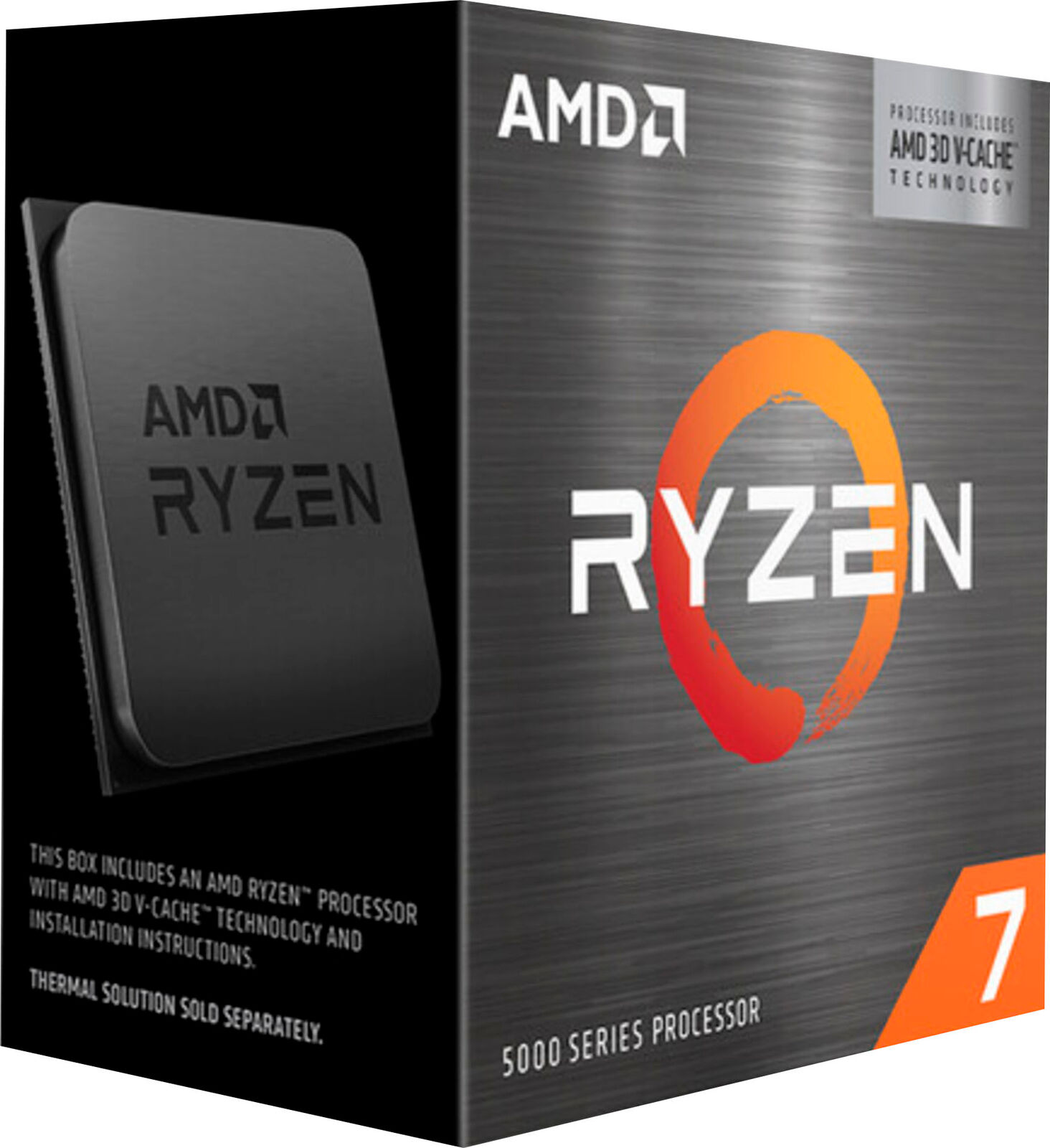 AMD - Ryzen 7 5800X3D 3.4 GHz Eight-Core AM4 Processor - Black