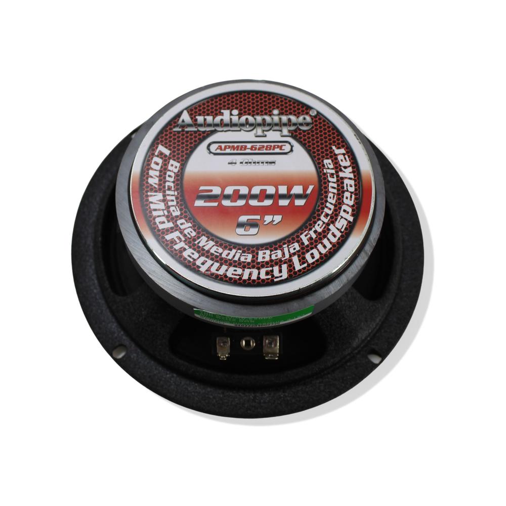 2-Pack Audiopipe APMB-8B 8-Inch 500 Watt Loud Speakers - Full Range Mids For Car Audio Or DJ